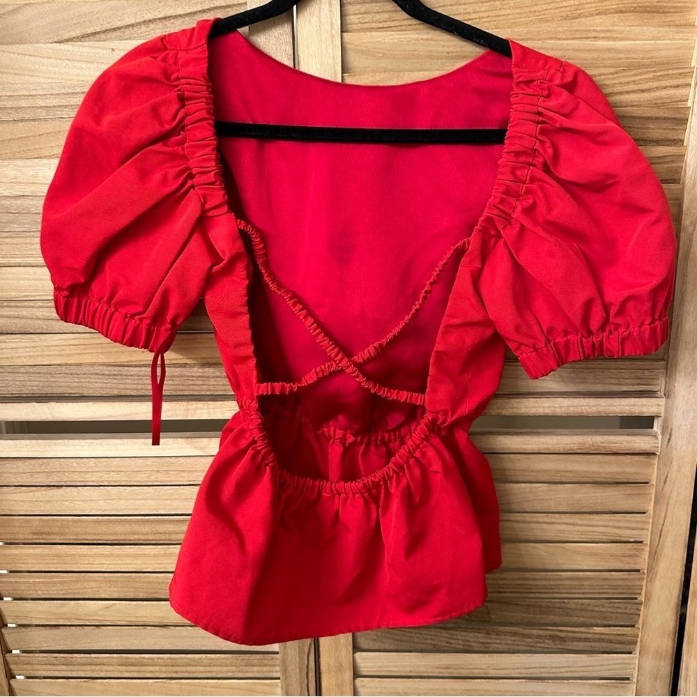 STAUD Maria Top In Poinsettia